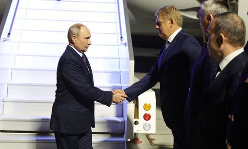 Владимир Путин Новосибирск облазынга ажыл-албан аайы-биле чорда Анатолий Серышев үдээн